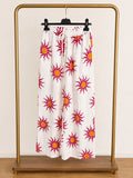 Pantalon gaze de coton imprimé Sun