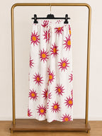 Pantalon gaze de coton imprimé Sun