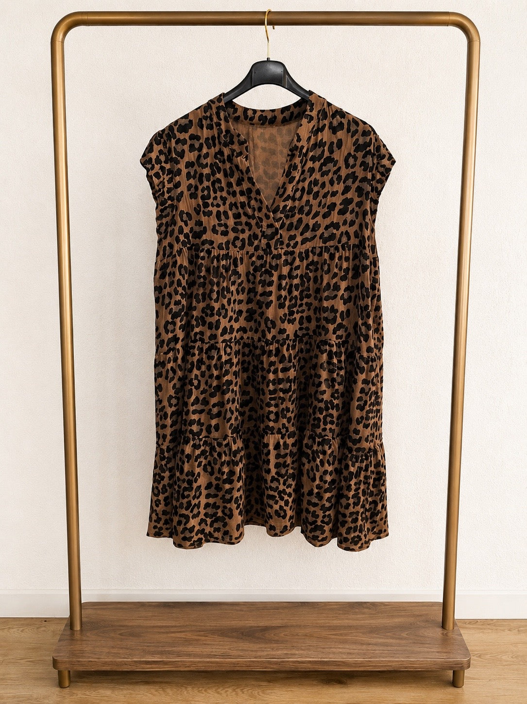 Robe gaze de coton imprimé Léo
