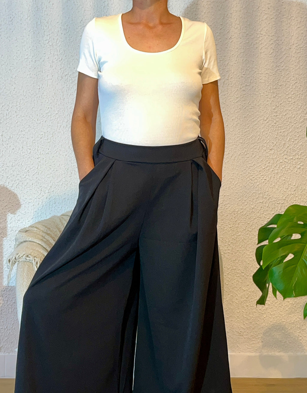 Pantalon fluide extensible taille élastique