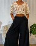 Pantalon fluide extensible taille élastique