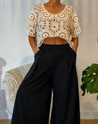 Pantalon fluide extensible taille élastique
