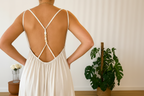 Robe dos nu Perle blanche