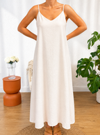 Robe écrue dos nu Nalia