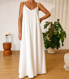 Robe dos nu Perle blanche Nalia